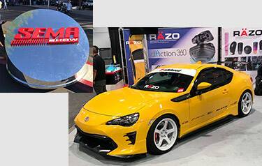 The RAZO booth at SEMA Show 2018